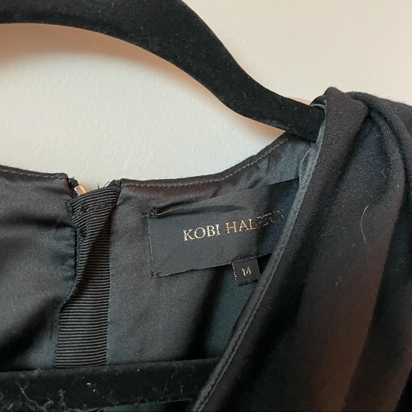 Kobi Halperin Rafaella Black Sheath Dress sz 14 - Picture 5 of 10